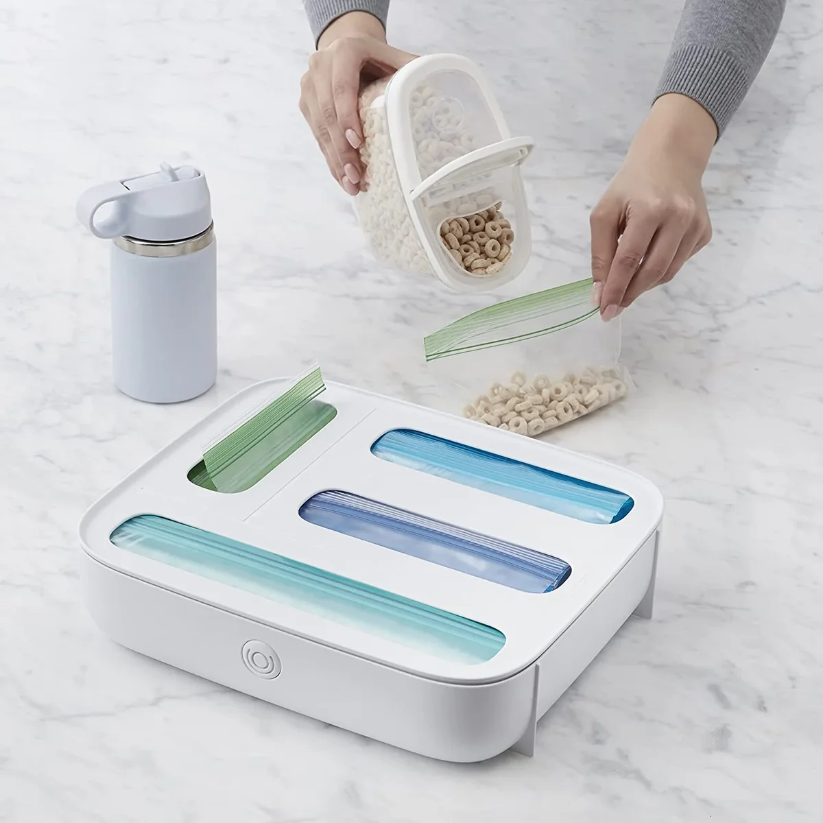 YouCopia ® Plastic StoraBag™ Food Bag Dispenser, Freestanding 4-Slot Organizer for Kitchen Storage, Well Suited to Kitchen Organization and Acc 4582