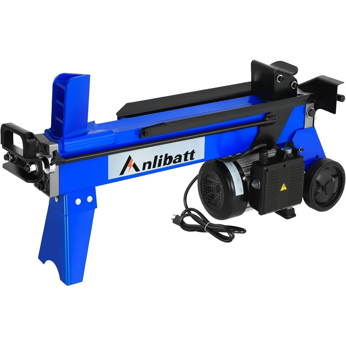 ANLIBATT Electric Log Splitter, 6.5 Ton 15-Amp Motor with Hydraulic Ram Horizontal Wood Splitting Firewood Cutter Forestry Harvesting 1096