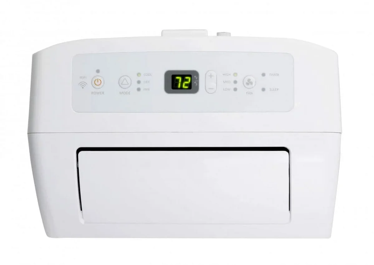 Everdaily Essentials Restored 7,000 BTU 115V Portable Air Conditioner with Dehumidifier and Wifi, White (Refurbished) Ref. 4898