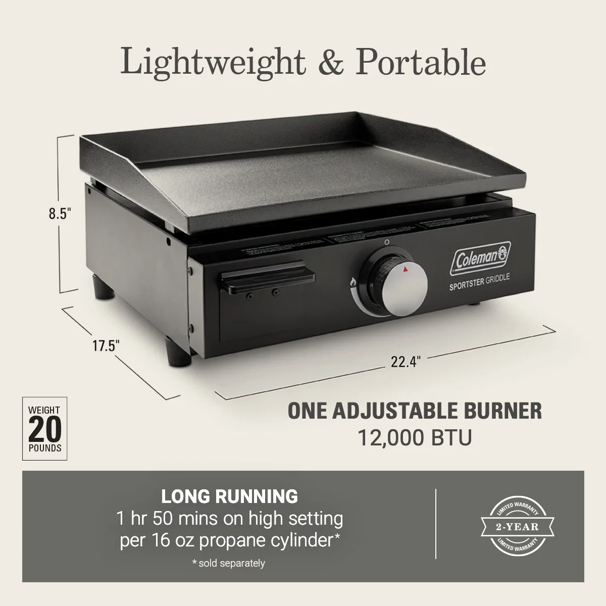 Everdaily Essentials Sportster Tabletop 17-inch Griddle, Black Ref. 4469