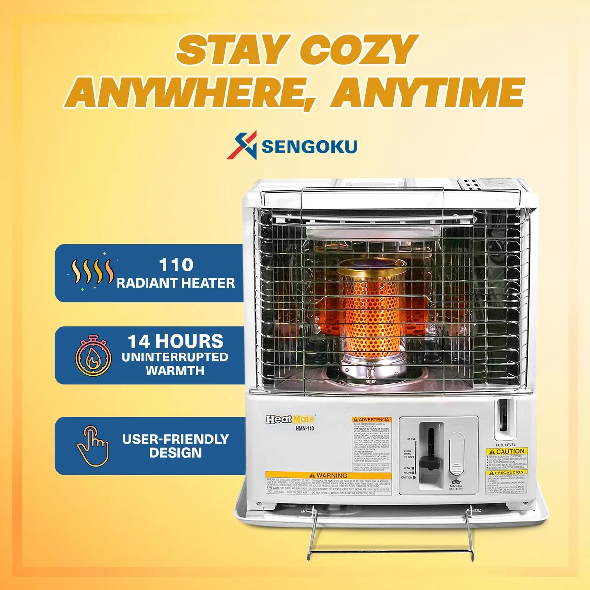 Everdaily Essentials Sengoku HeatMate Portable Indoor/Outdoor Radiant Kerosene Space Heater Ref. 4769