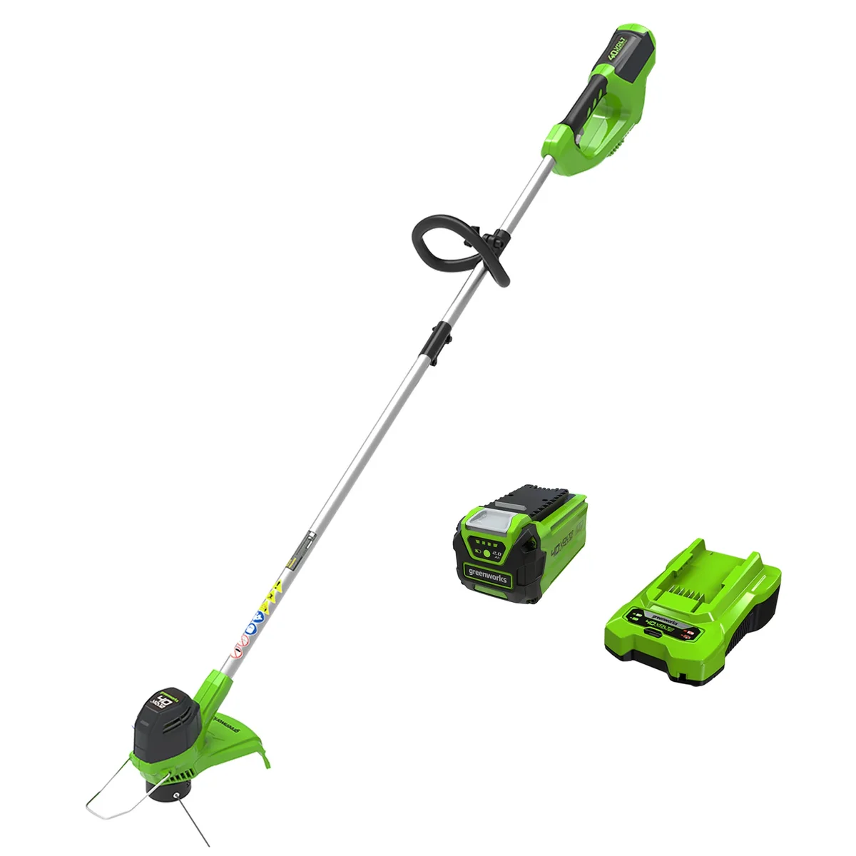 Greenworks 40V 12" String Trimmer with 2.0 Ah Battery & Charger 2101602 2770