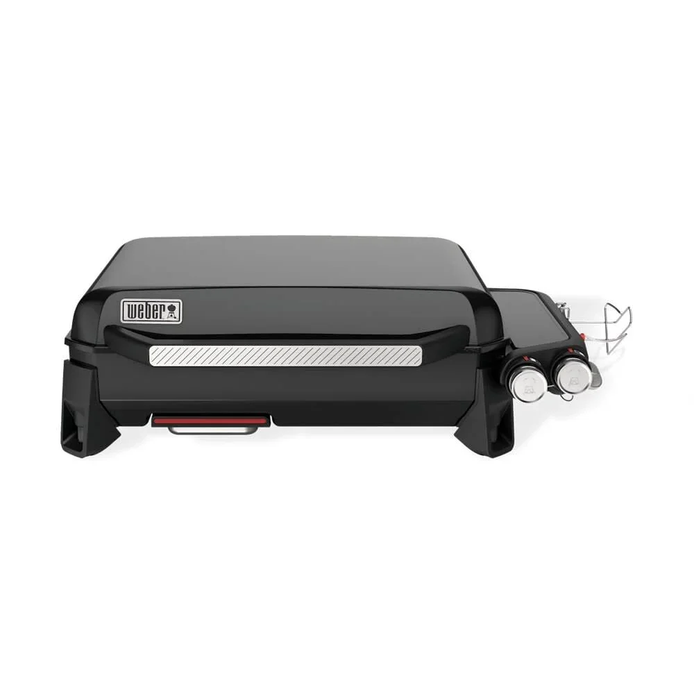 Weber Slate 22 Inch 2 Burners Liquid Propane Tabletop Griddle, Black 0842