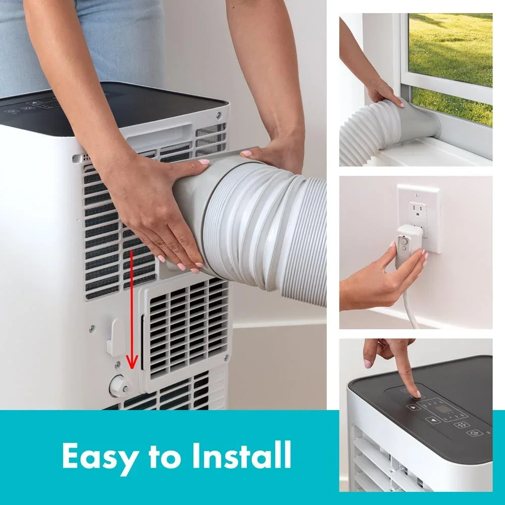 Everdaily Essentials Portable Air Conditioner - Compact Home A/C Cooling Unit W/ Built-in Dehumidifier, White Ref. 6811