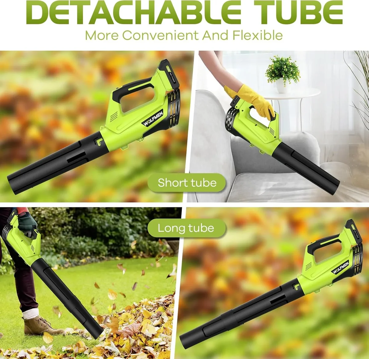 DARKIRON Cordless Leaf Blower, 20V Leaf Blower with 2 x 2.0Ah Batteries & Charger, Up to 450CFM/150MPH, 2 Variable Speed, Lightweight for Blowing 5802