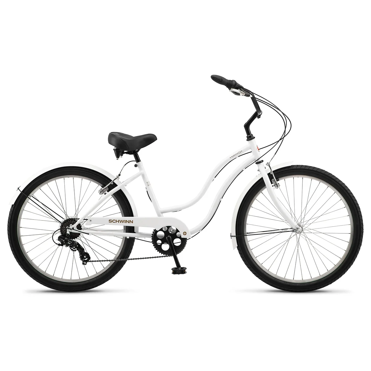 Everdaily Essentials Mikko 7 Cruiser Bike, 26 Inch Wheels, Ages 14+, White 2684