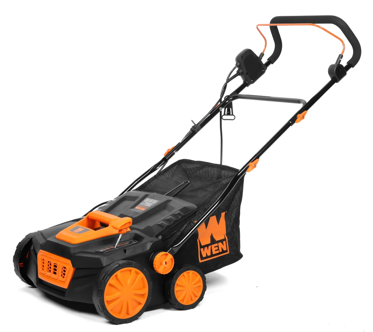 WEN 15-Inch 13-Amp 2-in-1 Electric Dethatcher and Scarifier with Collection Bag 7190