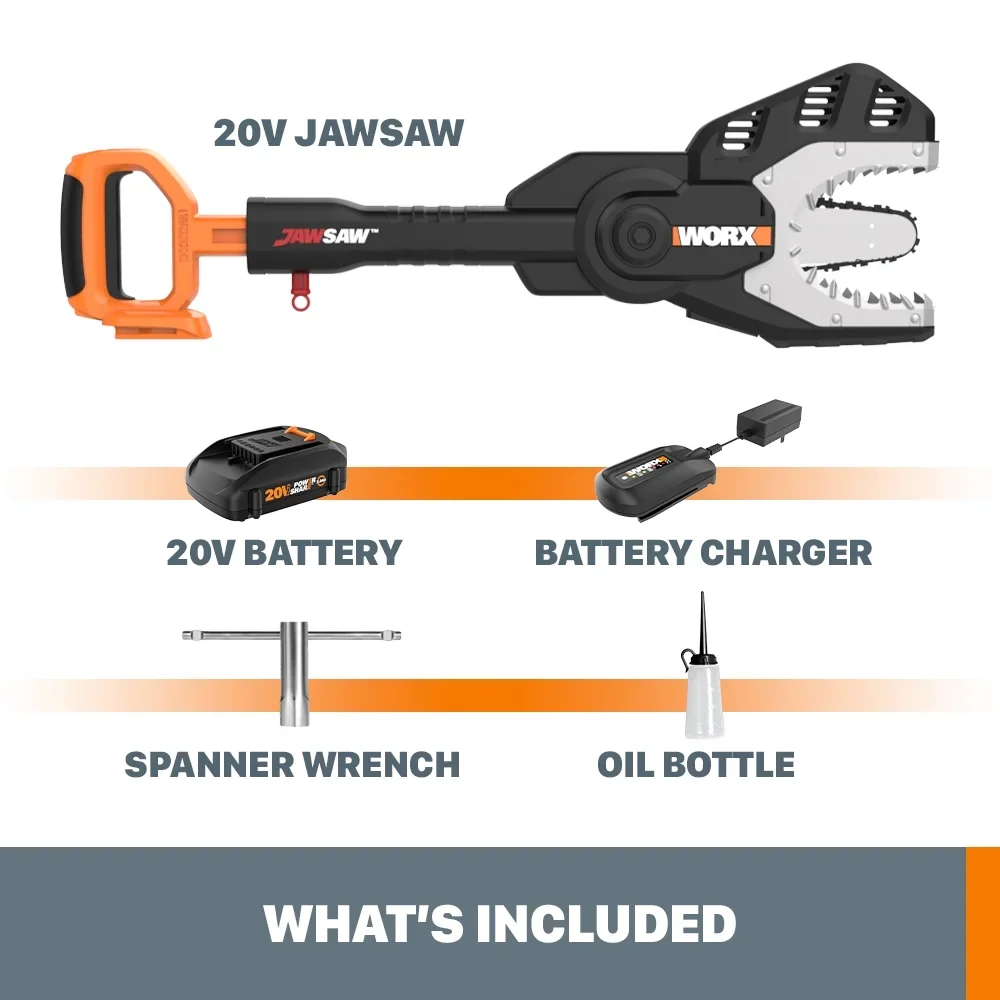 WORX Restored Worx WG320 20V Power Share JawSaw Cordless Chainsaw (Refurbished) 2321