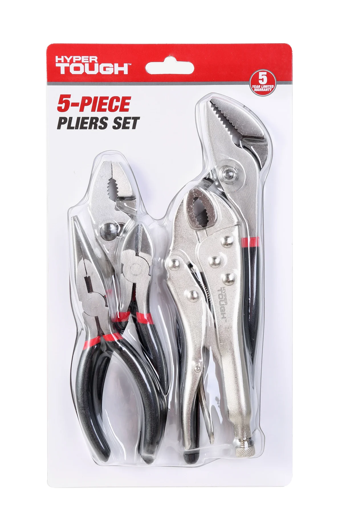 Hyper Tough 5pc Assorted Pliers Set 5708
