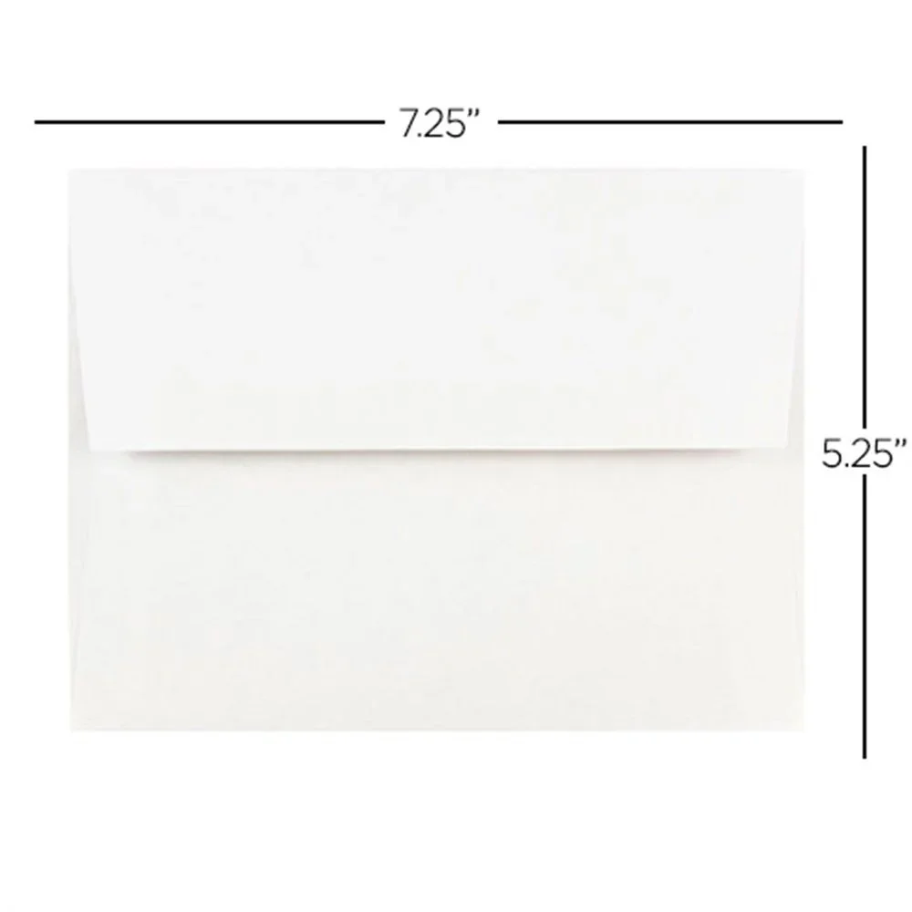 JAM Paper A7 Invitation Envelopes, 5 1/4 x 7 1/4, White, 25 per Pack 4627
