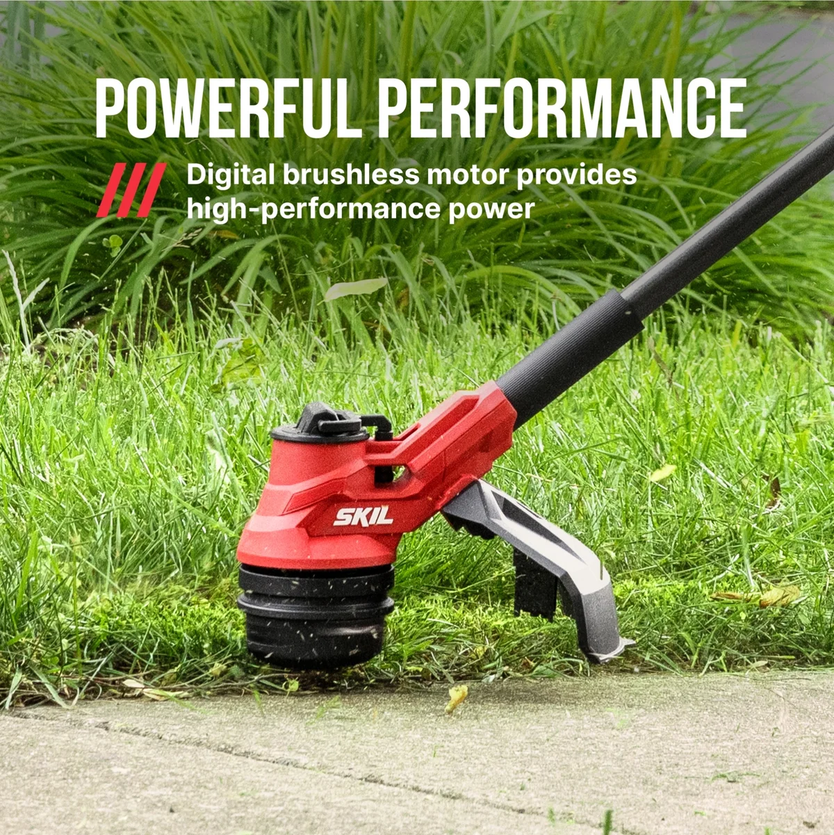 SKIL PWR CORE 40V Brushless 15-Inch String Trimmer Kit with 2.0Ah Battery and 60W Charger, LT4832C-10 0836