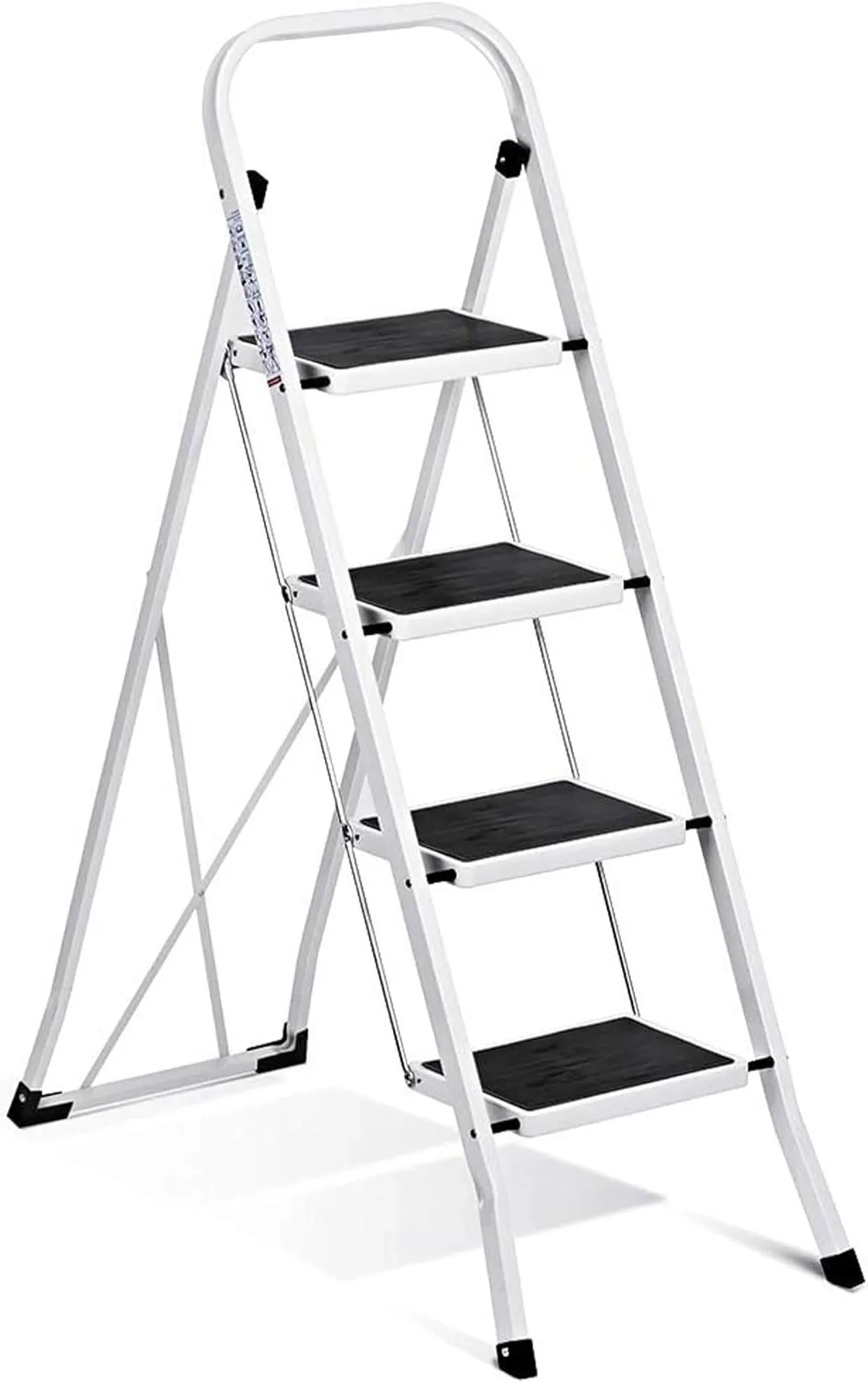 Upgo 4 Step Ladder, Upgo Folding Step Stool with Extra Wide Anti-Slip Pedal, 330lbs Lightweight Portable Sturdy Steel Ladders with Handgrip for Househ 6798