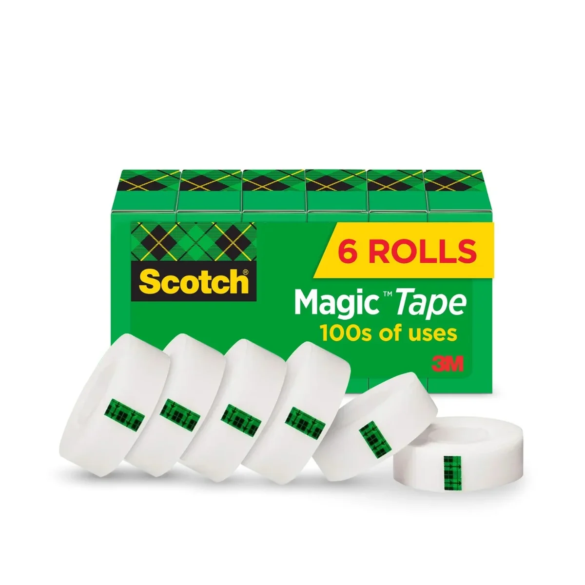 Scotch Magic Tape, 3/4 in. x 1,000 in. per Roll, 6 Rolls 0772