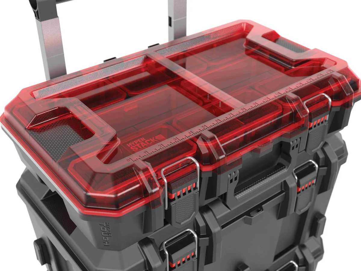 Hyper Tough Hyper Stack Tool Box Organizer, Red 3122