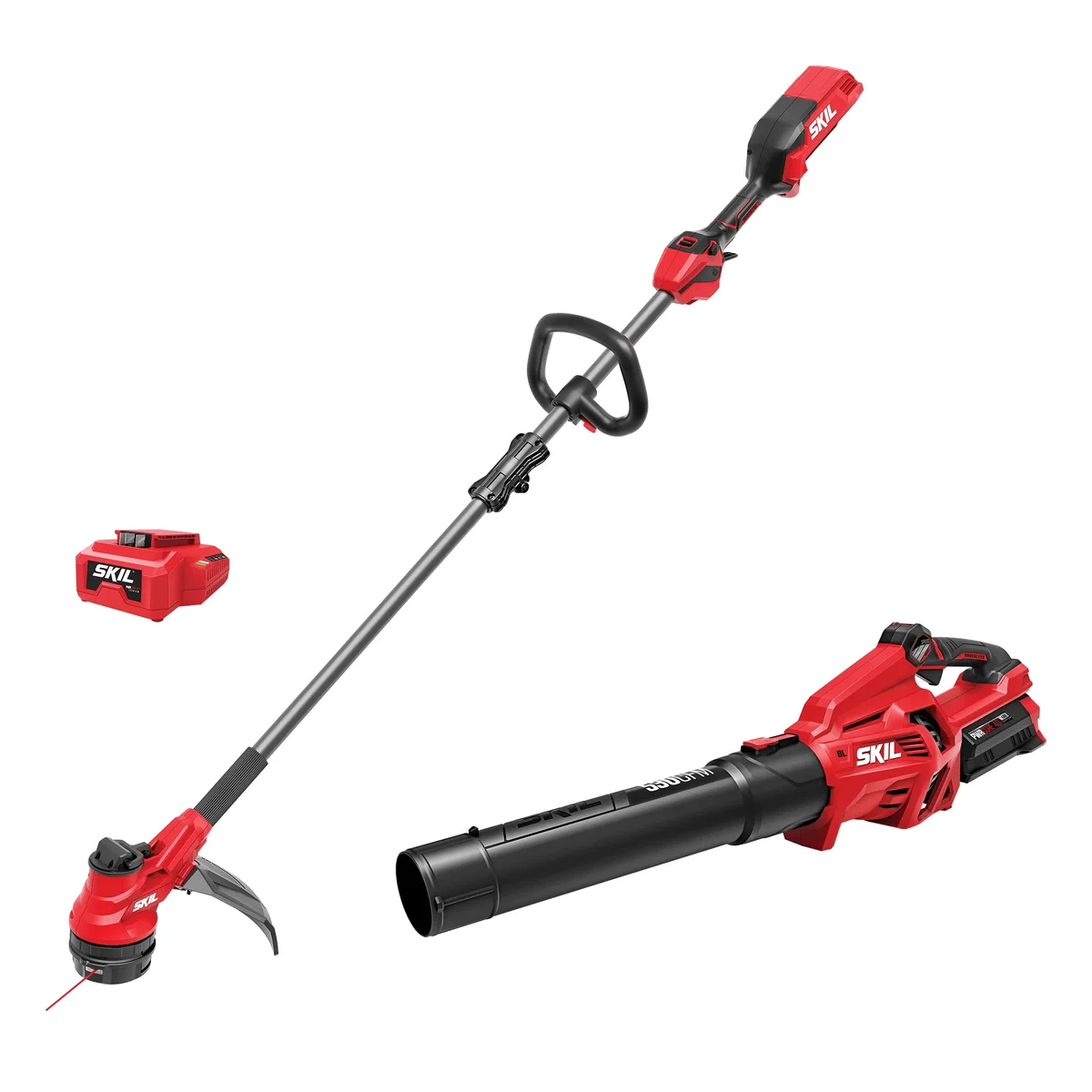 SKIL PWR CORE 40V Brushless 15-Inch String Trimmer and 530 CFM Leaf Blower Combo Kit with 4.0Ah Battery and 60W Charger, CB4832C-13 3958