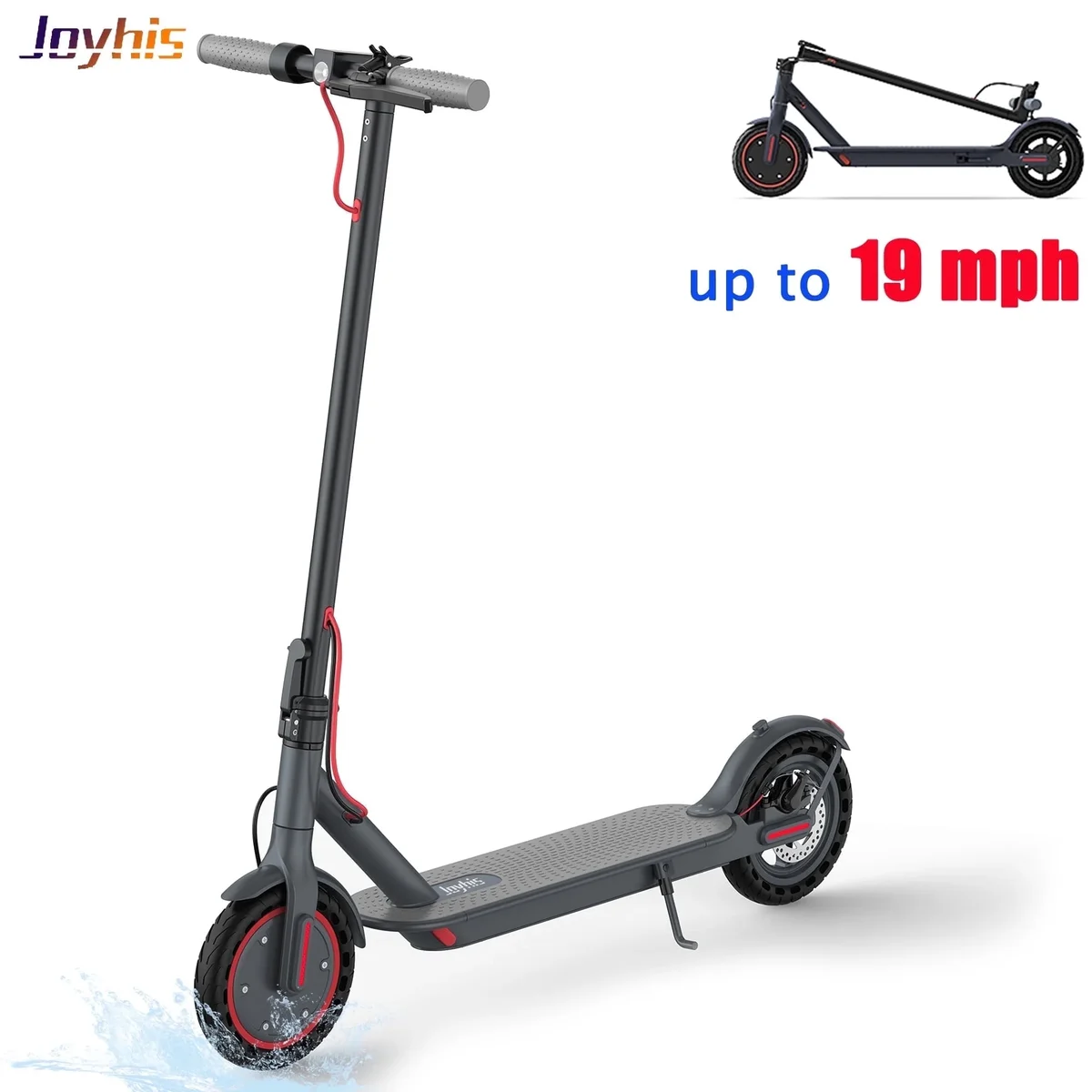 JOYHIS J078 350W Folding Electric Scooter, 8.5" Solid Tires, 19mph, 21-Mile Range, Ideal for Commuting 2477