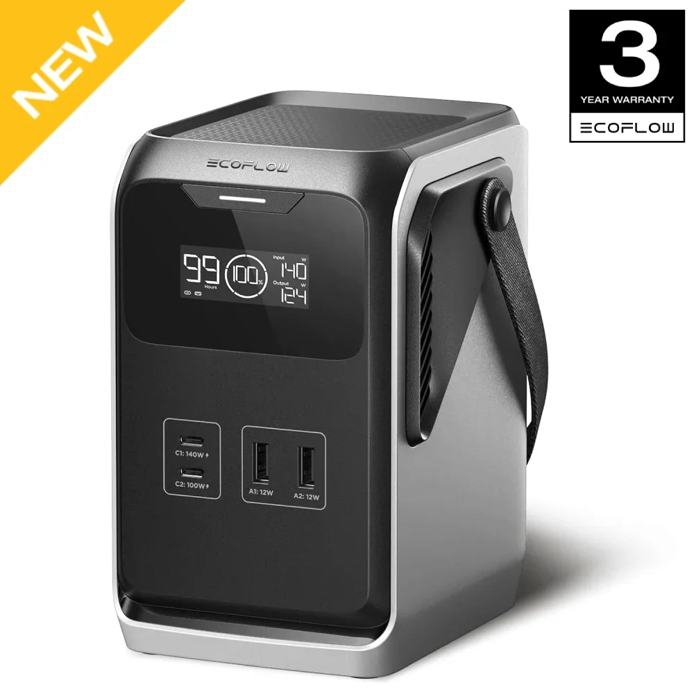EF EcoFlow Trail 200 DC Portable Power Station, 192Wh LiFePO4 Battery, Solar Generator, Compact Power Bank for Camping, Hiking, Travel, and Outdo 1735