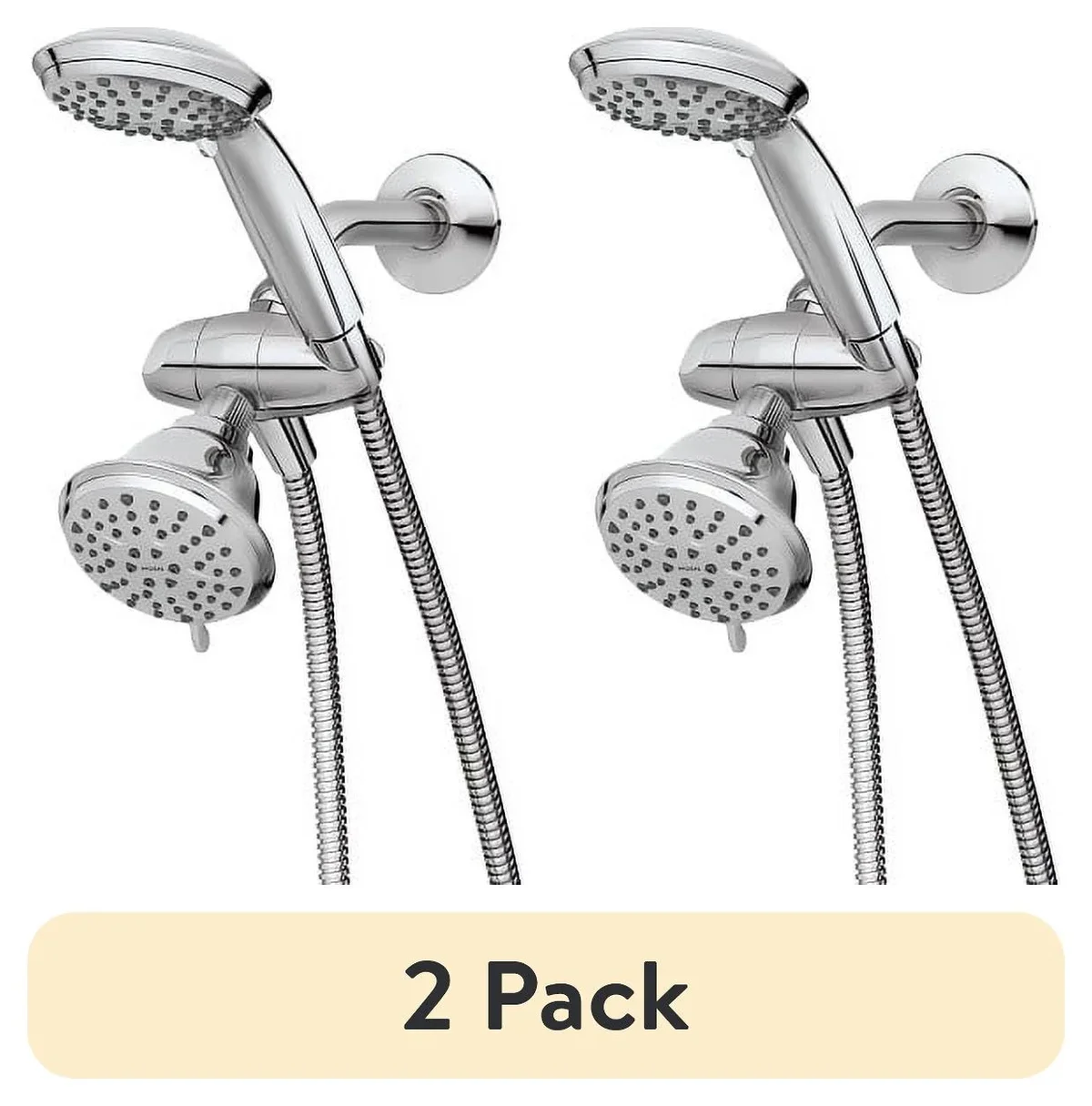 Moen (2 pack) Moen Attune Chrome Bathroom Showerhead and Hand Shower Combo, 218C0 3050