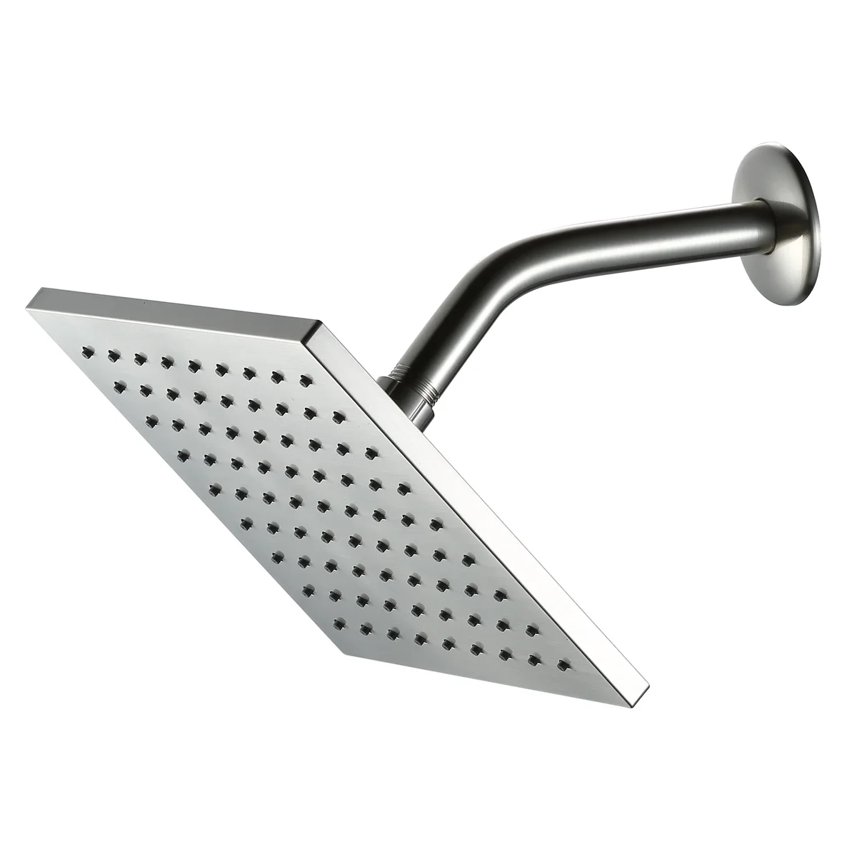 Better Homes & Gardens 1-Setting 8 in. Square Rain Showerhead in Brushed Nickel 1324