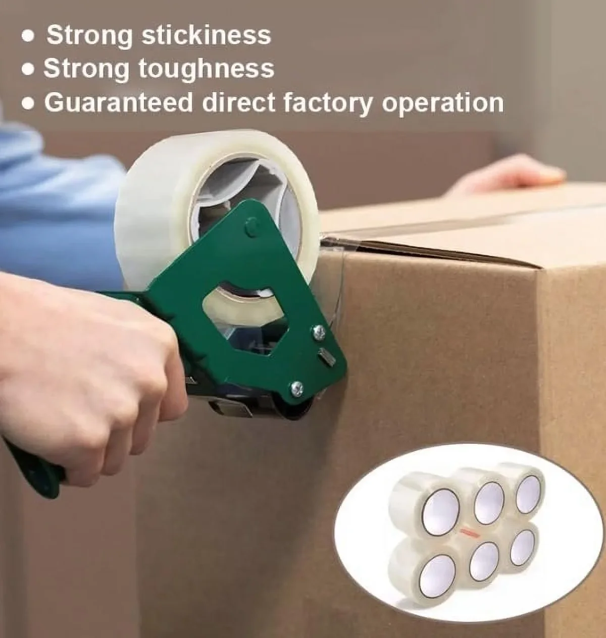 supplyhut 6 Rolls Shipping Packaging Box Packing Sealing Tape 2 mil 2" x 110 Yard 330FT 5847