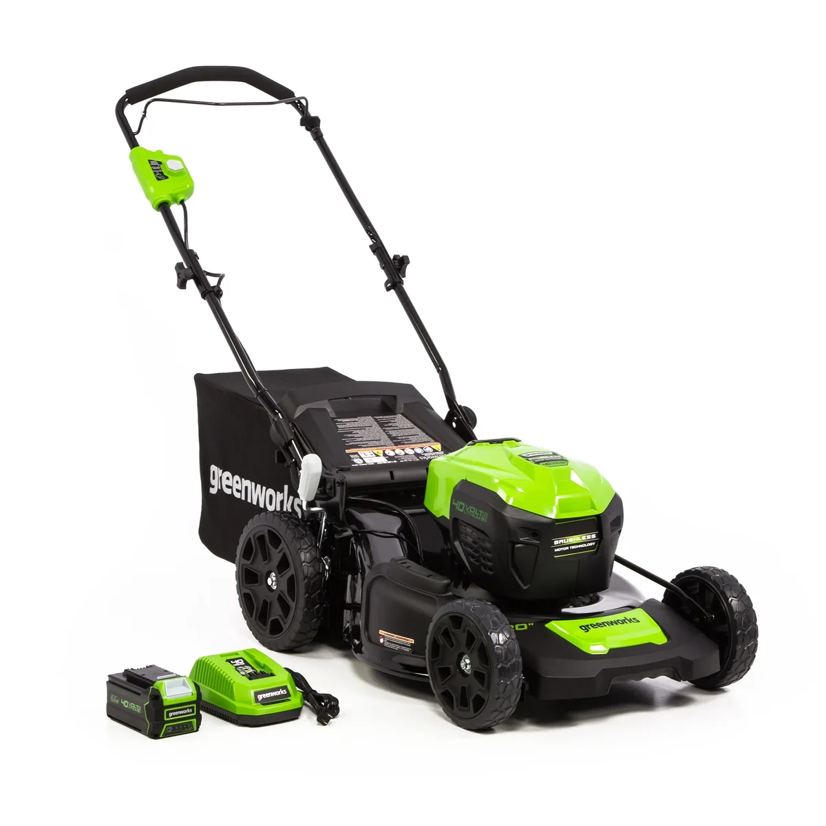 Greenworks 40V 20" Brushless Push Lawn Mower with 4.0 Ah Battery & Quick Charger 2516302VT 2247