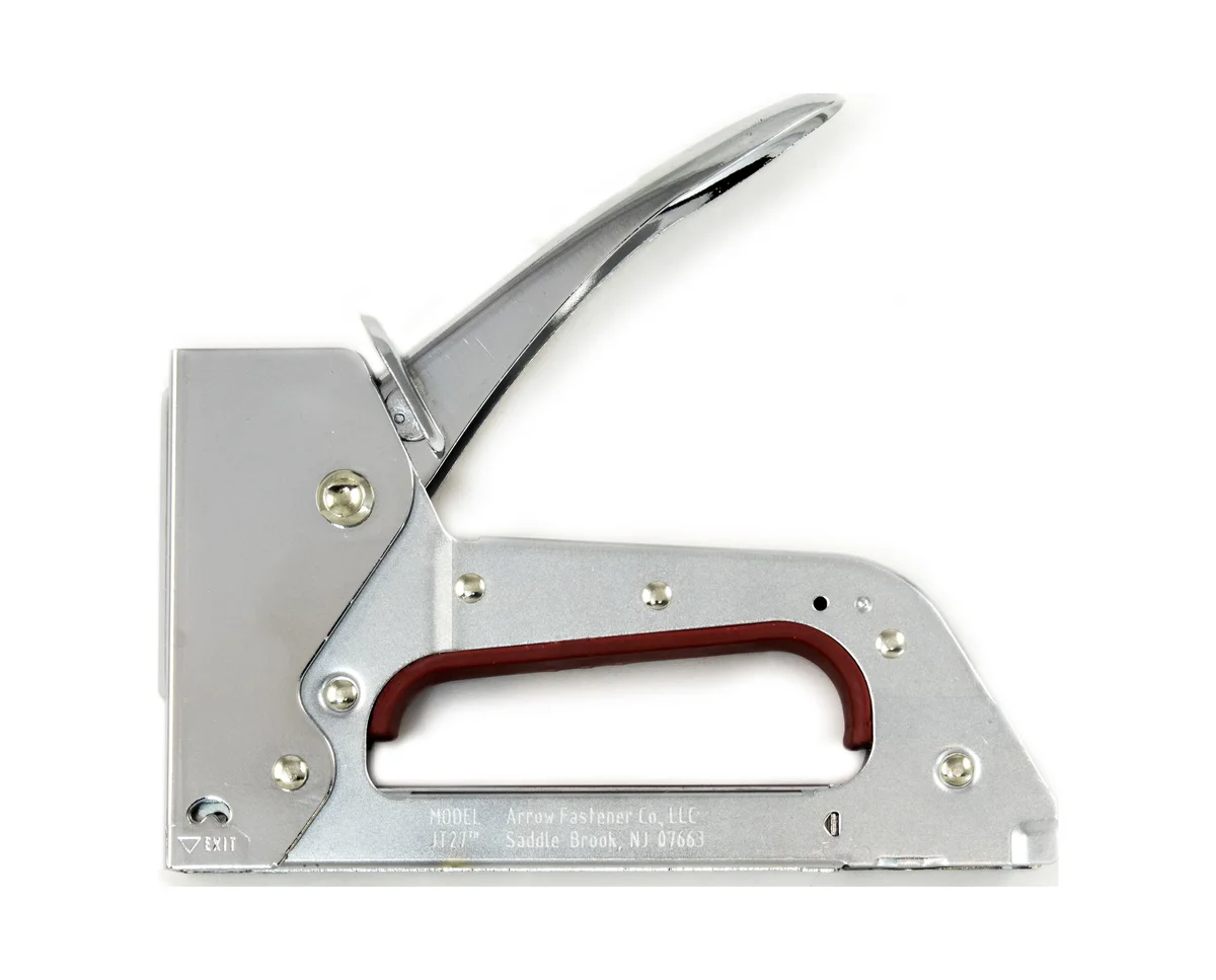 Arrow JT27 Light-Duty Chrome Finish Manual Staple Gun with Bottom Load and Handle Lock 4774