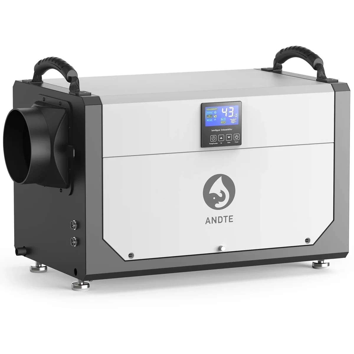 ANDTE 145 Pints Commercial Dehumidifier with Remote Control, Covers up to 2,800 sq. ft, Compact Dehumidifier for Crawl Spaces and Basements 3629