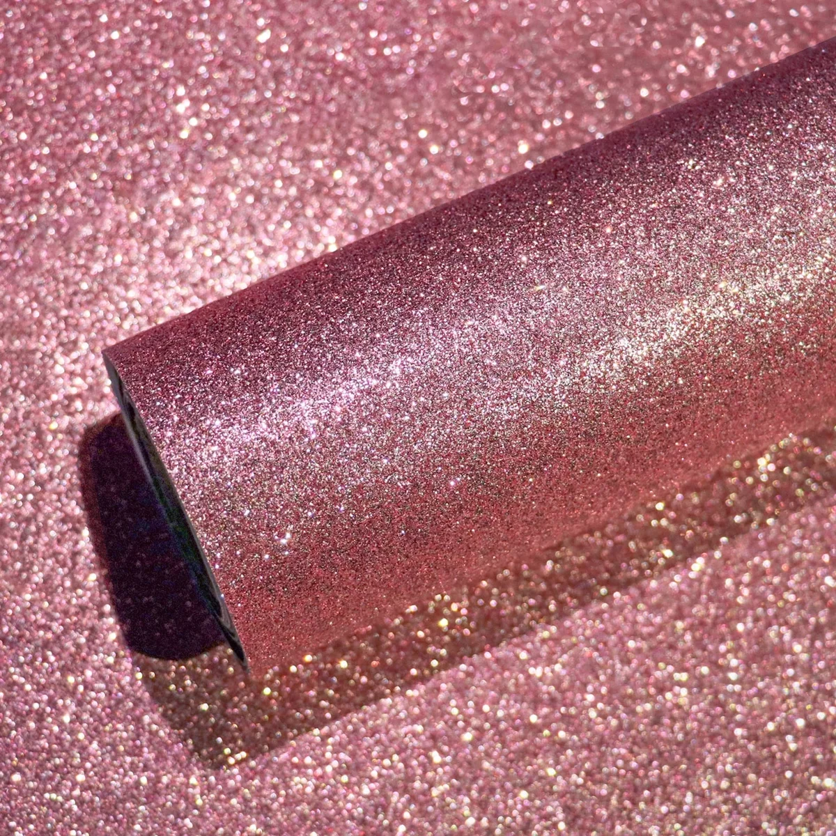 VEELIKE Rose Gold Glitter Wallpaper 15.7''x118'' Sparkle Glitter Peel and Stick Wallpaper Glitter Contact Paper Self Adhesive Removable Glitter F 6222