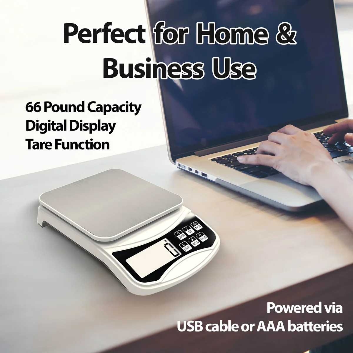 Core Innovations CPS550 Digital Postal Shipping Scale – 66 lb Capacity, LCD Display for Small Business & E-Commerce 2520