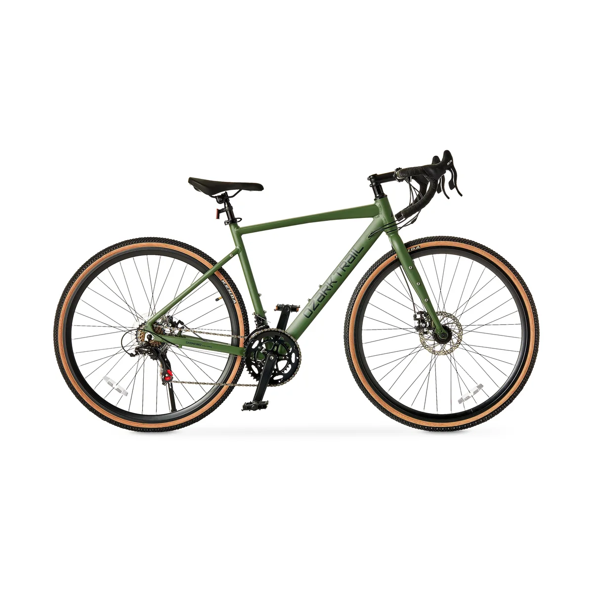 Ozark Trail 700C G.1 Explorer Drop Bar Gravel Bike, Medium Frame, Fits Riders 5'5" - 5'10", Green, Adult, Unisex 2239