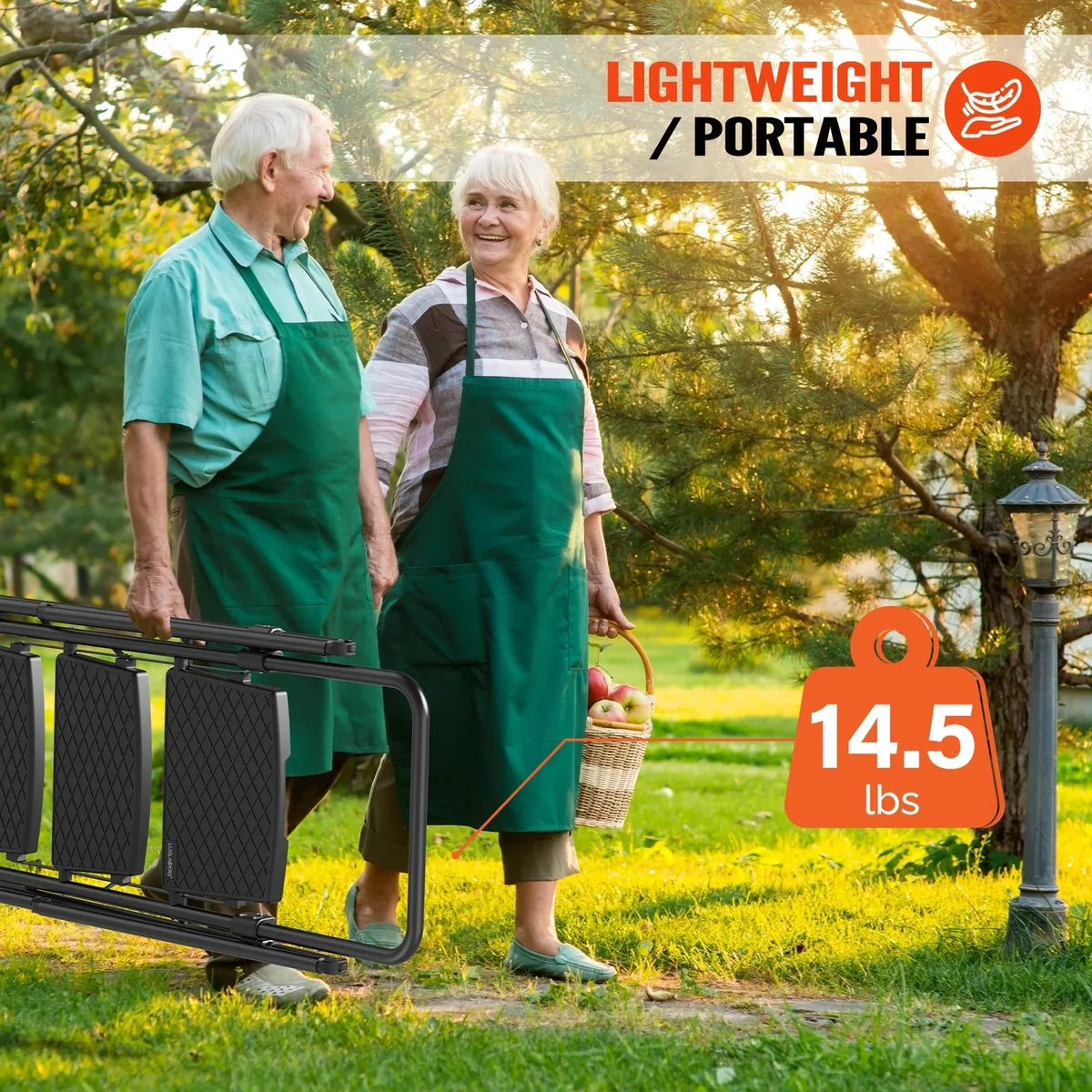 LUISLADDERS 3 Step Ladder with Handrails, Folding Step Stool with Widened Anti-Slip Pedal, 500lbs Lightweight Step Ladder 3 Step Folding, Multi-u 2736