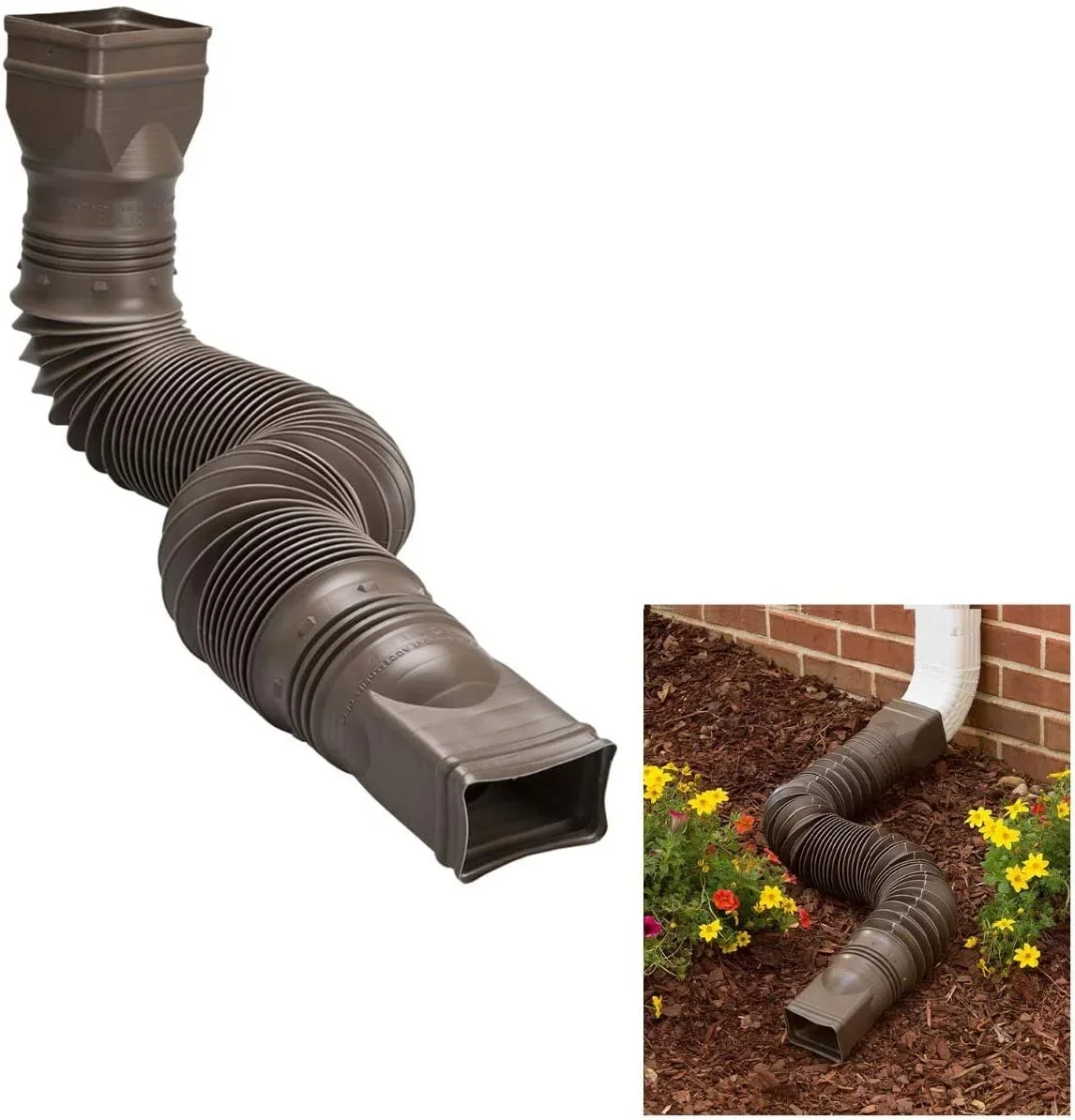 Amerimax Fd-85019 Vinyl Downspout Extension Gutter Connector Roof Gutter Accessories 0640