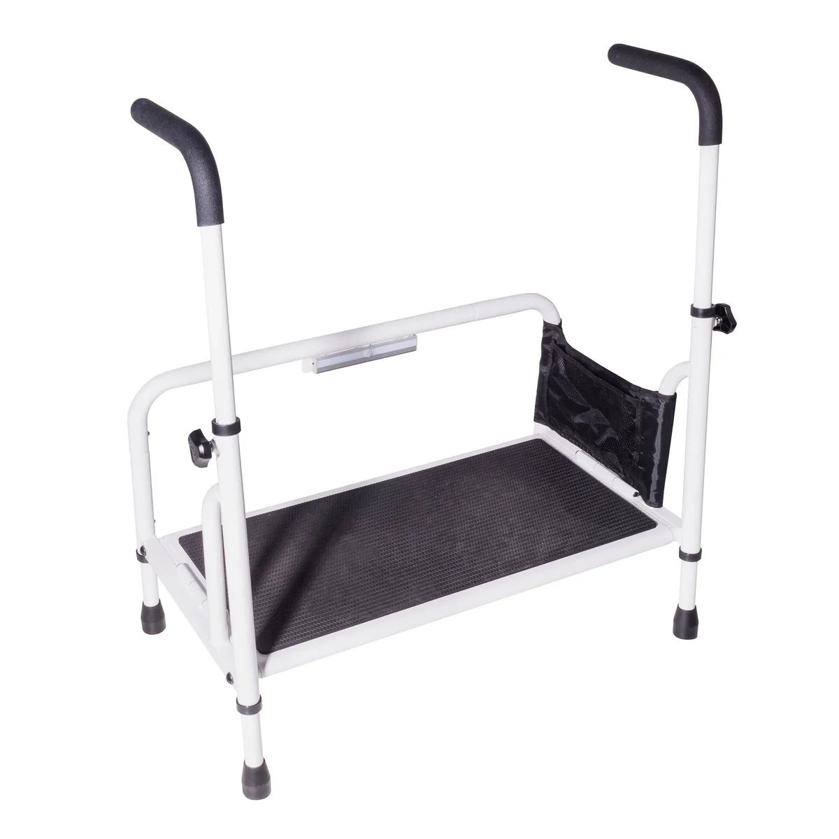 Stander Step Stool, Bed Step with Adjustable Hand Rails for Seniors and Elderly Adults, Extra Wide Heavy Duty Step Ladder, Stepping Stool with Gr 8700