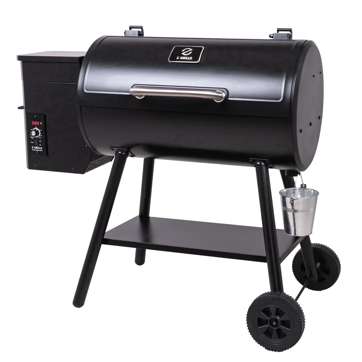 Z GRILLS Upgrade 567 Sq.in Cooking Area Wood Pellet Grill & Smoker 8 in 1 BBQ Smoker with PID Controller, 10 Lbs Hopper, Storage Shelf for Outdoo 9660