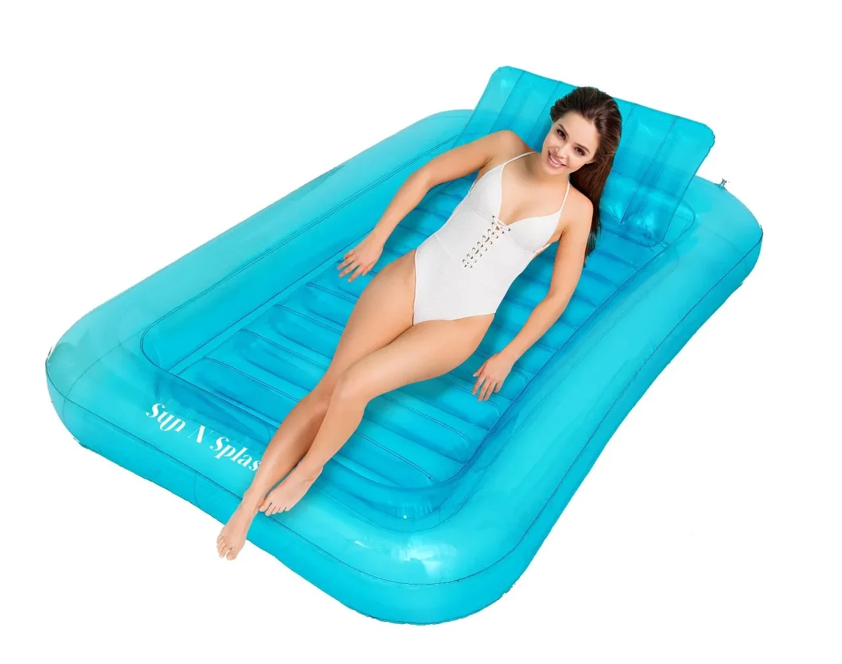 Sun N Splash Blue Oasis Inflatable Tanning Pool for Ages 14+ 4069