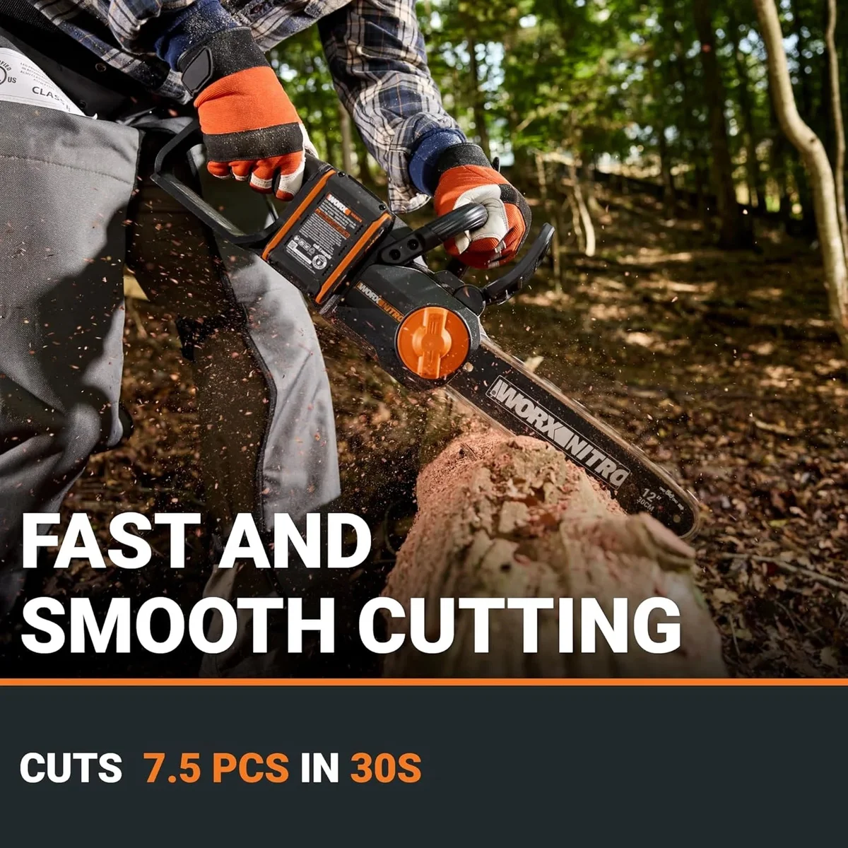 Worx Nitro WG350 20V Brushless 12" Cordless Chainsaw 5299
