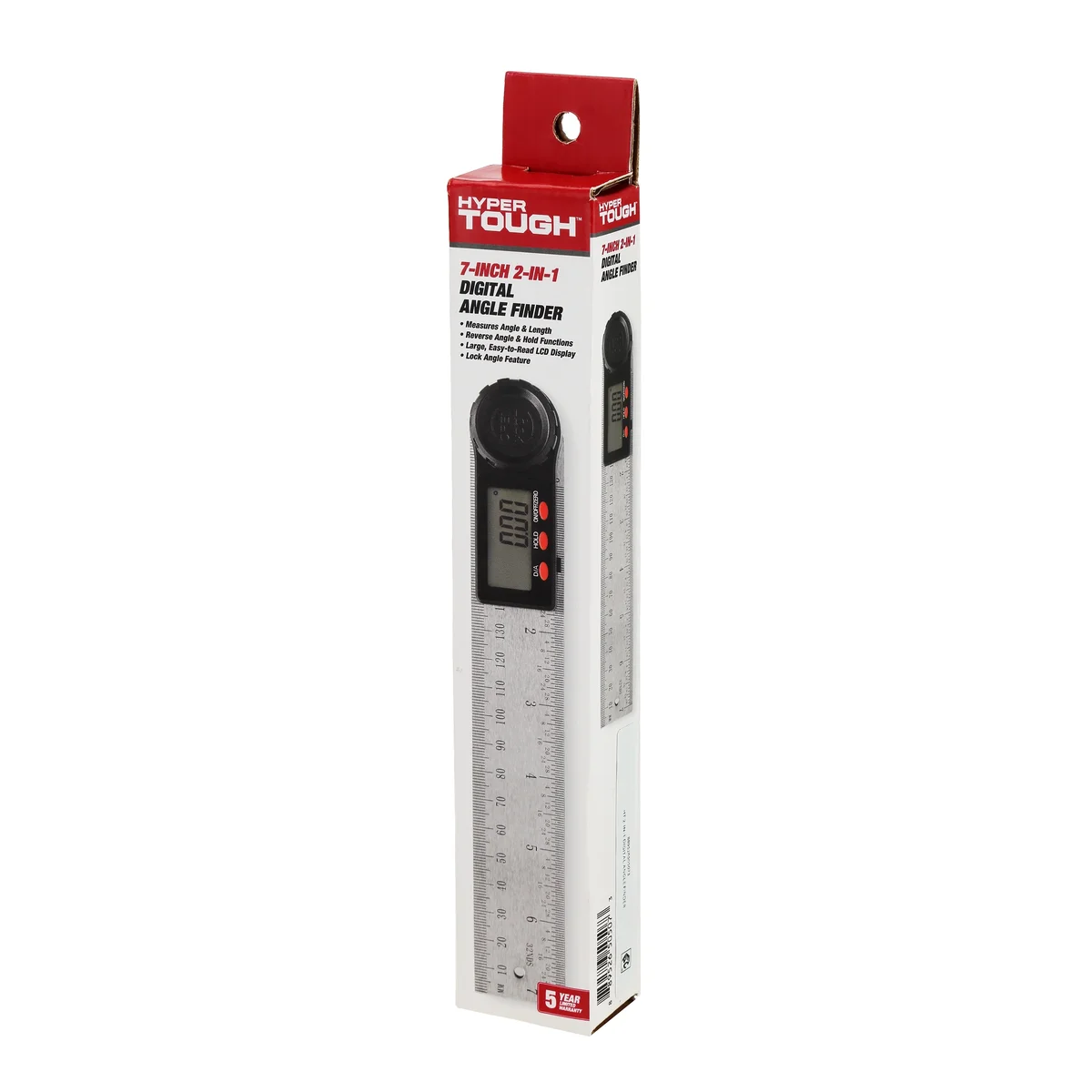 Hyper Tough 2-in-1 Digital Angle Finder Battery Powered with Quick Measurement 5639