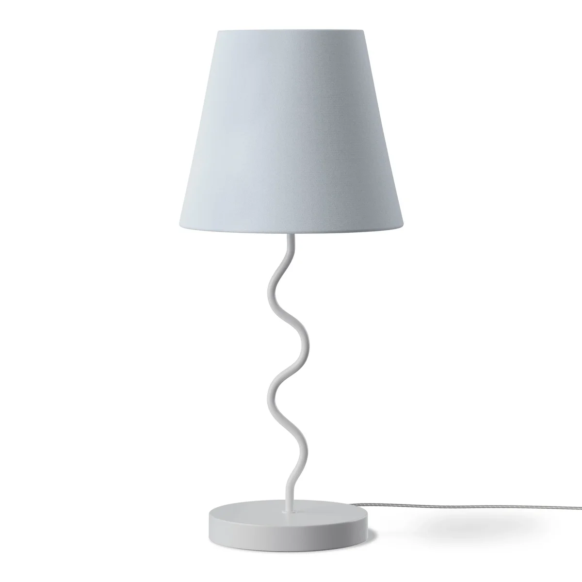 Mainstays Curvy Table Lamp with Greige Finish and Fabric Shade 9237