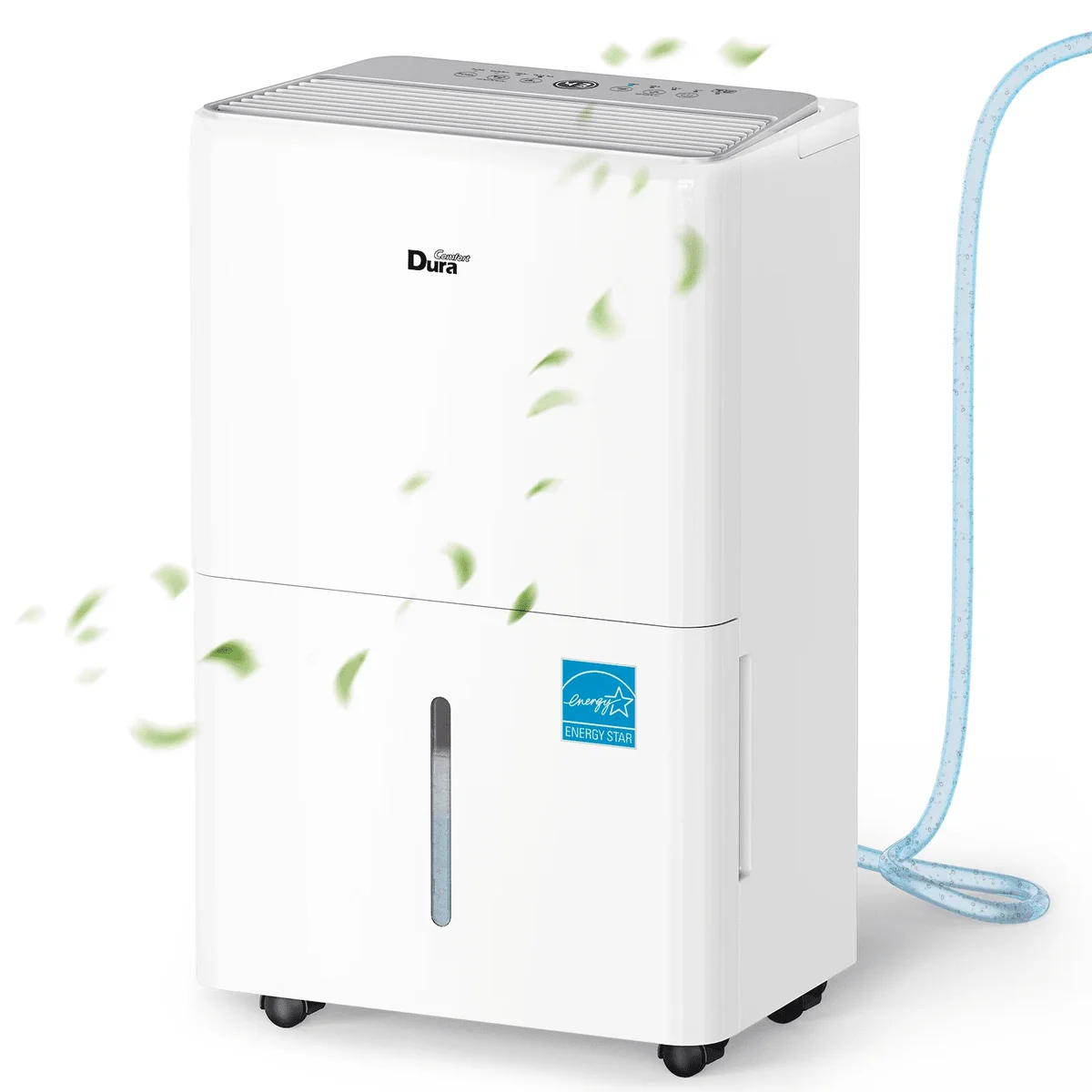 DuraComfort 50 Pint Dehumidifier for 4500 sq ft Basement & Large Rooms, Portable with Drain Hose, Powerful Humidity Control 3462