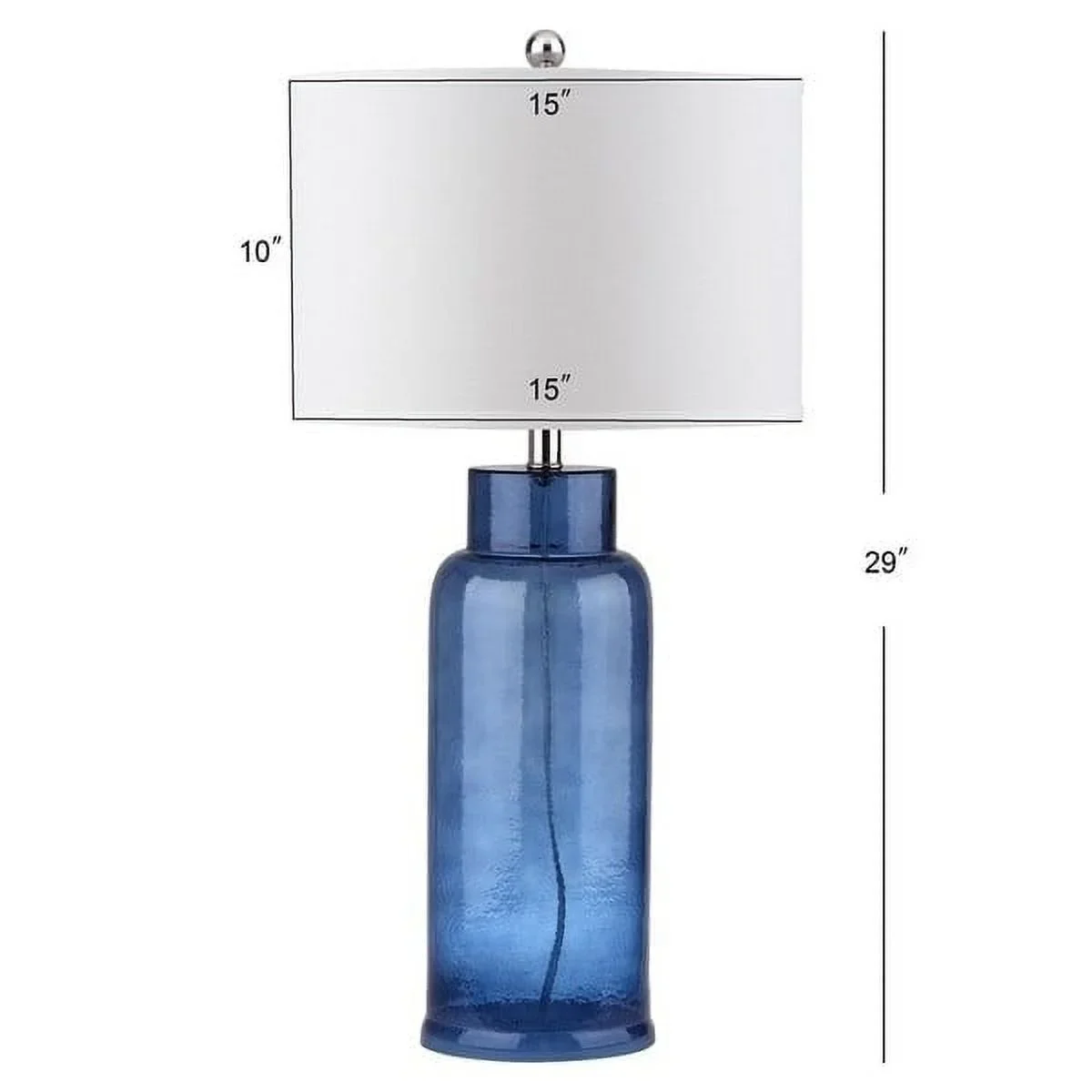 Everdaily Essentials 29 in. H Sea Glass Bottle Table Lamp, Blue, Set of 2 8701