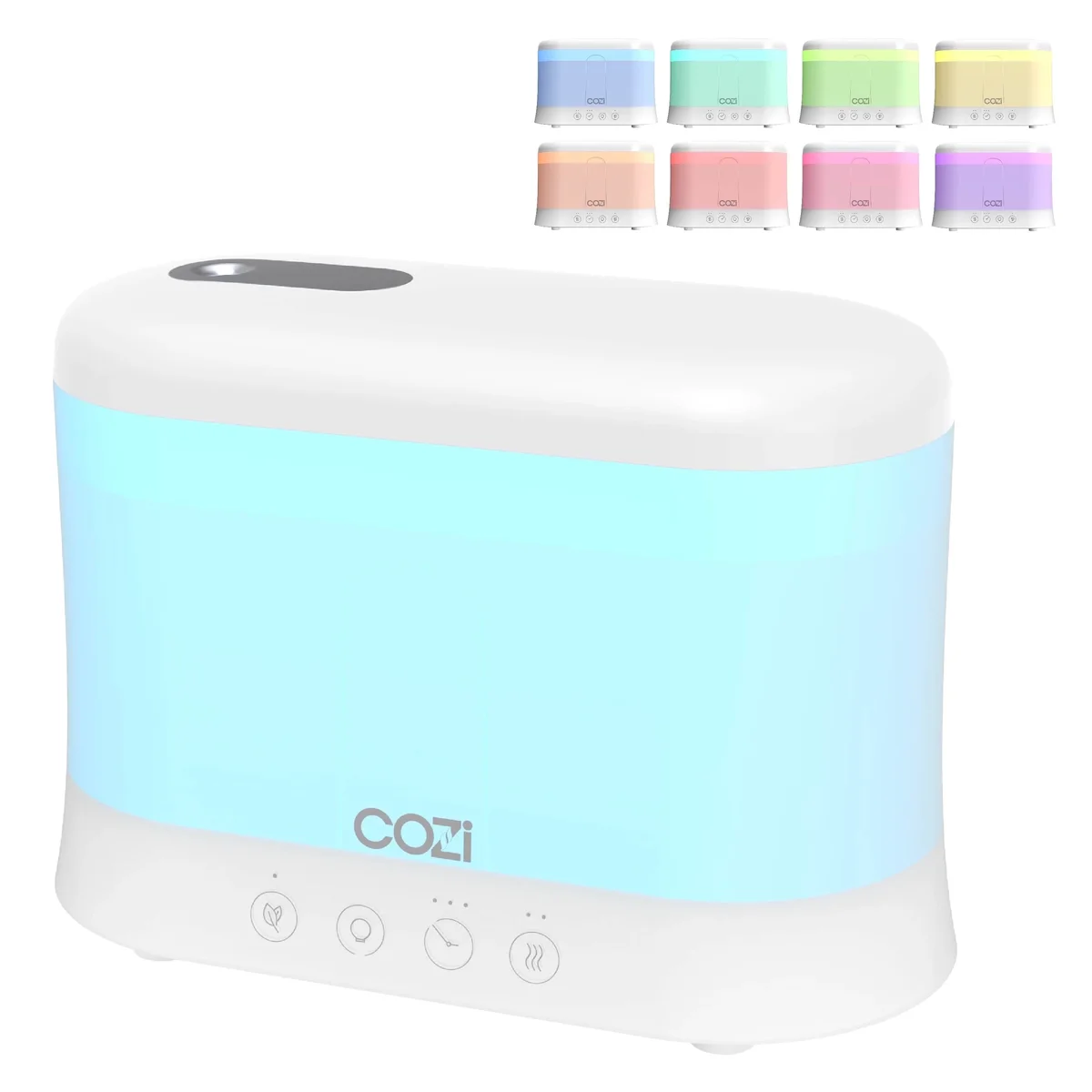 Tzumi Cozi by Tzumi Cool Mist Humidifier and Aroma Diffuser with LED Lights, Room Humidifier for Bedroom and Home Office 1953