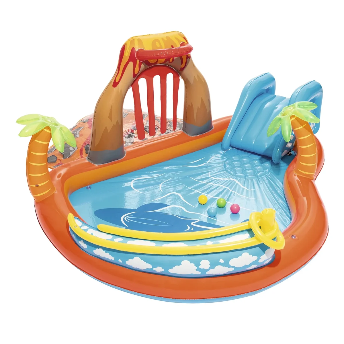 H2OGO! Bestway - H2OGO! 104 in. x 104 in. x 41 in. Lava Lagoon Play Center 7560