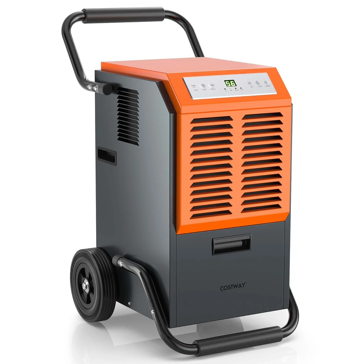Costway 45-Pint(DOE) Portable Commercial Dehumidifier with Water Tank & Drainage Pipe 4,500 Sq. ft Coverage Area (MAX 163Pint at 95°F, 90%RH) 9772