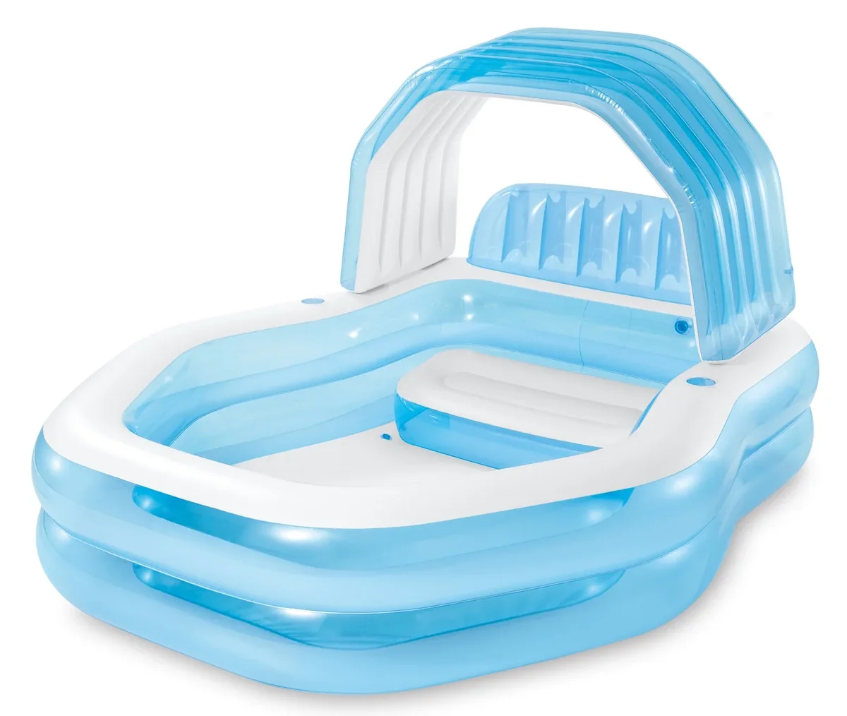 Intex Swim Center Inflatable Family Sunshade Pool 90" X 75" X 53" 6608