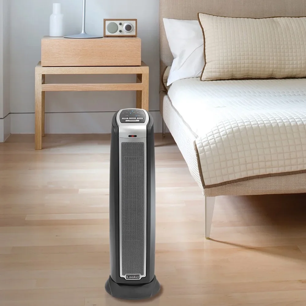 Everdaily Essentials 1500W Electric Oscillating Ceramic Tower Space Heater with Remote, 5790, Black Ref. 8319
