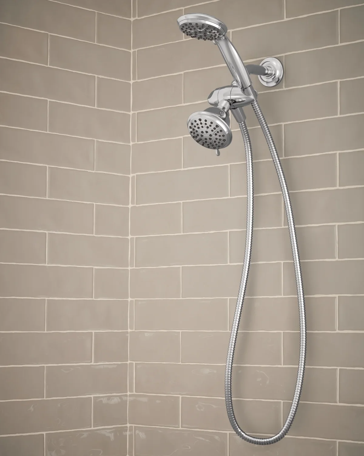 Everdaily Essentials Attune Chrome Bathroom Showerhead and Hand Shower Combo, 218C0 Ref. 7302