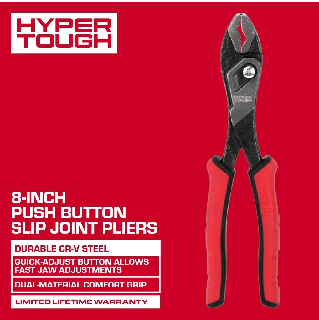 Everdaily Essentials 8-inch Push-button Slip-joint Pliers with Dual Material Ref. 0542