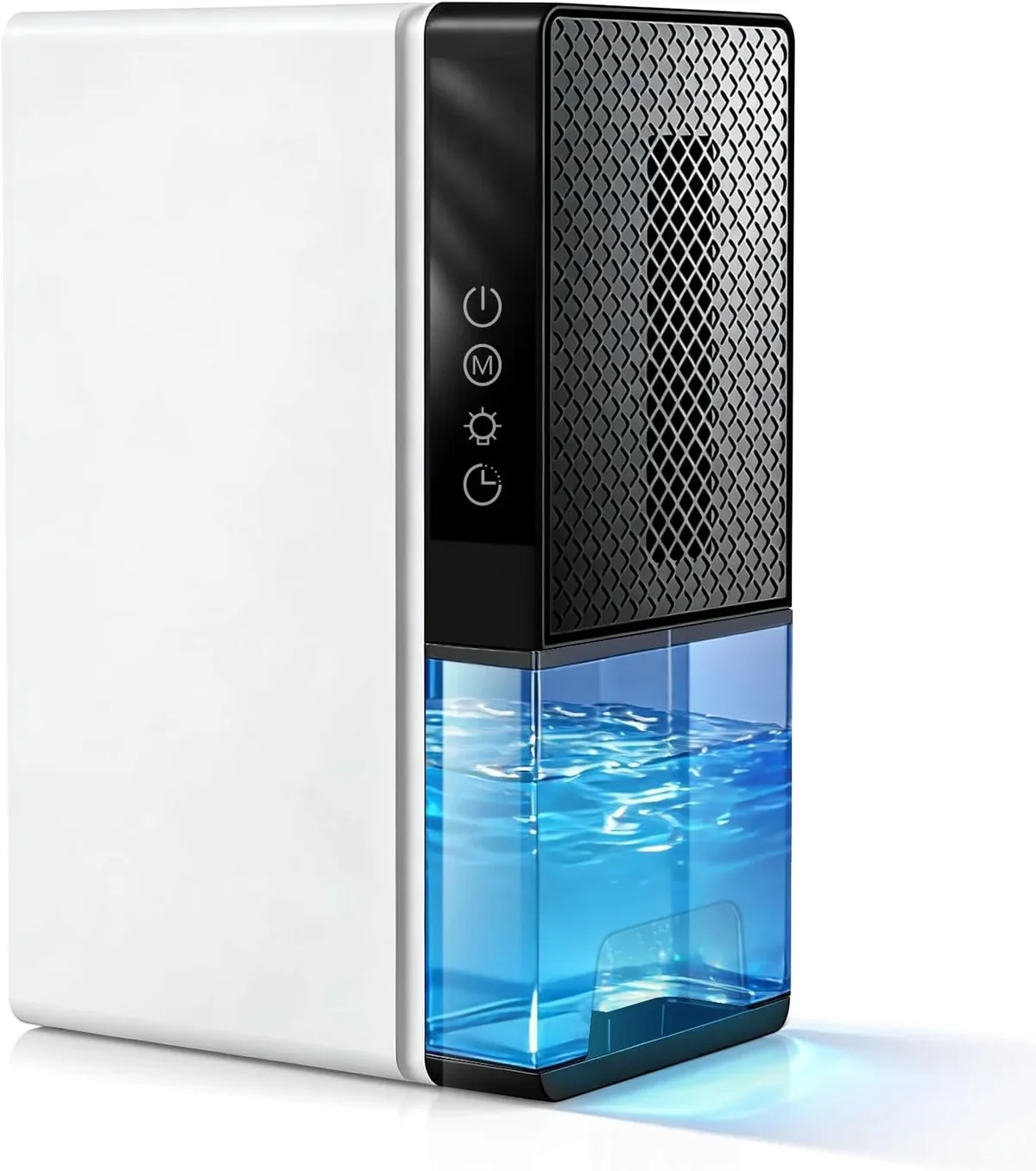 Ouxumoll Dehumidifier, Dehumidifiers for Home, Dehumidifier for Home 1000 Sq.Ft, Quiet with Auto Shut Off, Timer, 7 Ambient Lights, Black&White 0154