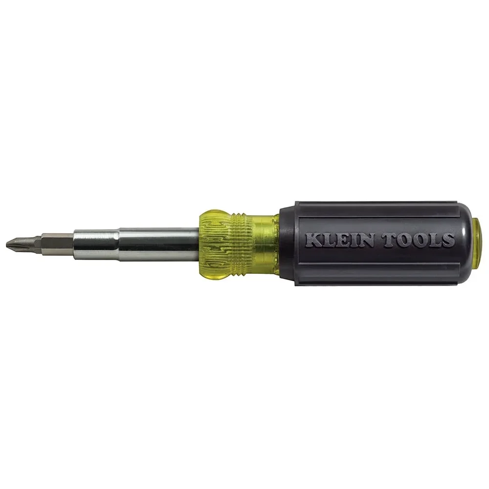 Klein Tools 32500 11-in-1 Screwdriver/Nut Driver/Multi Tool, Cushion Grip Handle, Industrial Strength Bits Included 4206