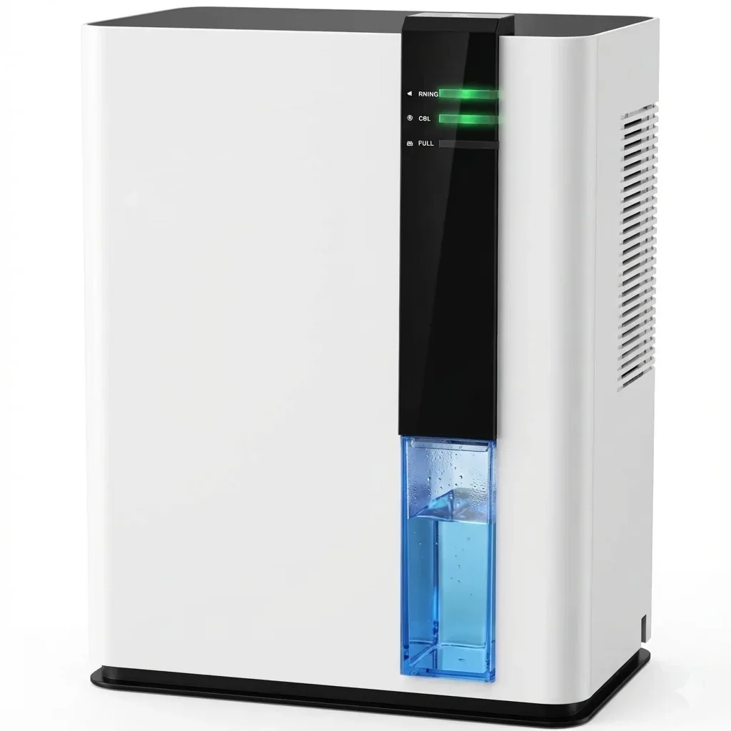 Aeitto Dehumidifier, 2 Pints, 650 sq ft, White - Automatic Shut-Off 1483